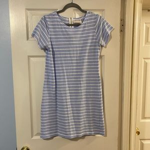 Blue & White stripe shift dress